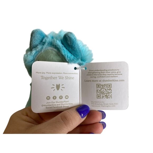 Slumberkins Blue Griffin Plush Stuffed Animal NWT 7" - Picture 5 of 6